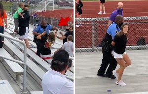 Woman tased, arrested for refusing to wear a mask at football game