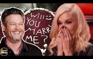 The surprise inside Gwen Stefani's 51st birthday cake - Blake Shelton proposed