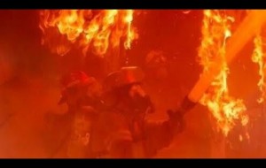 Interior Firefighting Compilation Helmet Camera