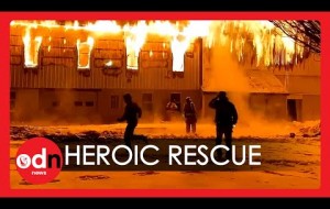 Heroic Dog Rescue Caught on Firefighter's Helmet Camera